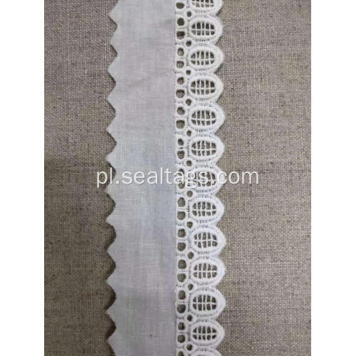 Bawełniana koronka z grubej tkaniny z haftem żakardowym